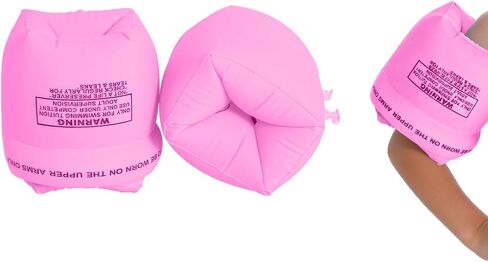 عوامات الذراع للأطفال من 6 إلى 12 سنة - تودلر عوامات المسبح يسبح تطفو أشرطة ذراع سباحة قابلة للنفخ ، حلقات ذراع كثيفة PVC للبالغين (3 أزواج) in Kuwait