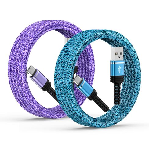 USB to USB C Charger Cable Android Charger Charger Fast Charging Fast Corp for Samsung Galaxy A16 5G A36 A26 A56 A15 A35 S25 Ultra S25 Plus S24 S23 Z Fold 6 5 Z Flip 6 ، 3Pack 6ft 3.1a Type C Car Power Power Power Power in Kuwait