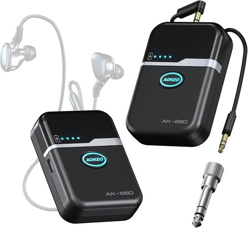 Aokeo Wireless in Ear Monitor System, 5.8G Stereo IEM System Low Latency in Saudi Arabia