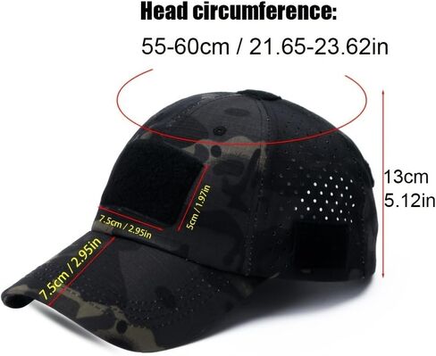 Men's Camo Baseball Cap - Sun Protection, Breathable Outdoor Hat for Fishing, Hiking, Camping, Hunting, Adjustable Beach Hat in Saudi Arabia