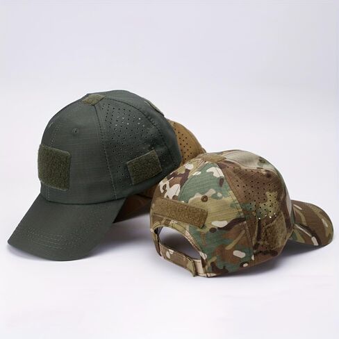 Men's Camo Baseball Cap - Sun Protection, Breathable Outdoor Hat for Fishing, Hiking, Camping, Hunting, Adjustable Beach Hat in Saudi Arabia