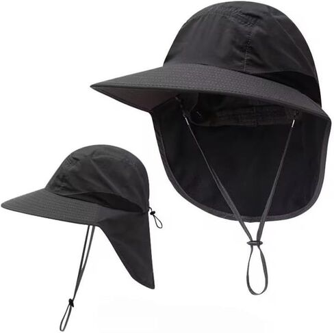 Outdoor Wide Brim Summer Bucket Hat for Hiking Sun Protection Lightweight Breathable Light in Saudi Arabia