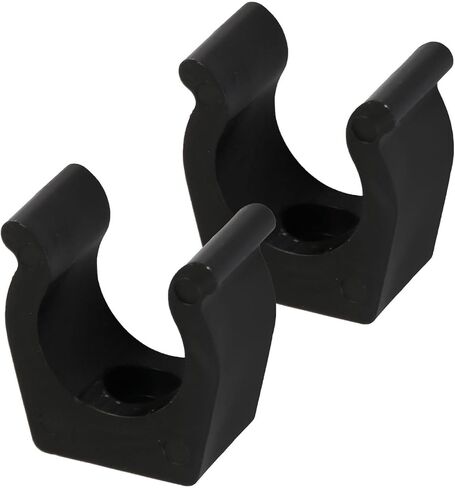 مشابك سلم القارب، 1 ​​بوصة مشابك سلم/عمود مصبوبة بالحقن من النايلون الأسود، دعامة حامل مشبك زنبركي خفيفة الوزن لتخزين آمن للعمود والعتاد على الاستخدام البحري، واليخوت، والمركبات الترفيهية، والأرصفة، حزمة من 2 in Kuwait