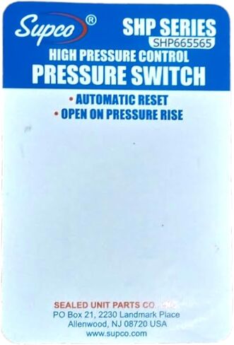 Supco SHP665565 High Pressure Switch Open: 665 PSI Close: 565 PSI HVAC Refrigeration in Kuwait