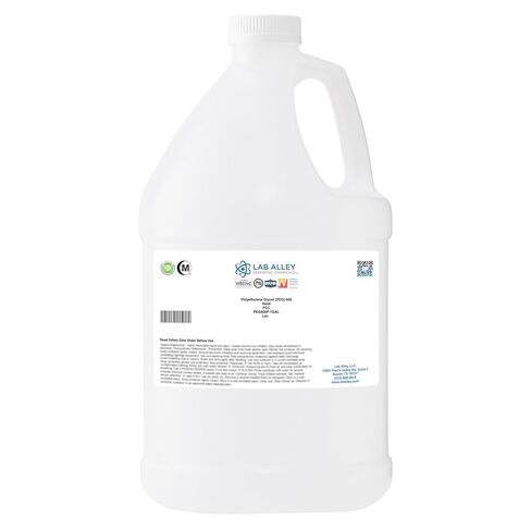 Lab Alley PEG 400 درجة الغذاء (FCC، USP)، سائل بولي إيثيلين جلايكول، معتمد كحلال، آمن للطعام ومستحضرات التجميل، 1 جالون in Saudi Arabia