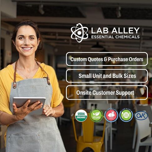 Lab Alley PEG 400 درجة الغذاء (FCC، USP)، سائل بولي إيثيلين جلايكول، معتمد كحلال، آمن للطعام ومستحضرات التجميل، 1 جالون in Kuwait