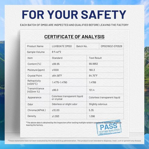 DMSO 99.9% درجة فارما، سائل نقي ثنائي ميثيل سلفوكسيد 16 أونصة سائلة في زجاجة زجاجية مع قطارة، غير مخفف، رائحة منخفضة in Kuwait