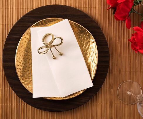 300-Pack BloominGoods Disposable Bathroom Napkins | Single-Use Classic Lite Linen-Feel Guest Towels, Made in USA | Cloth-Like Hand Towels, White, 12" x 17" in Kuwait