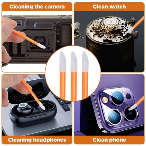 200 قطعة من مسحات التنظيف متعددة الأدوار، مسحات إسفنجية للتنظيف، مسحات إسفنجية للمكياج، العناية بالحيوانات الأليفة، طابعة إلكترونية، آلة خياطة الكاميرا (برتقالي) in Kuwait