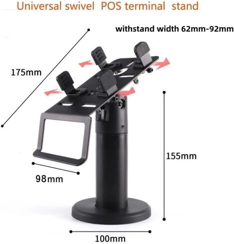 POS Machine Stand Supermarket Cashier Bracket Bank Credit Card Holder Machine 360 Degree Adjustable Rotation Handheld Display in Kuwait