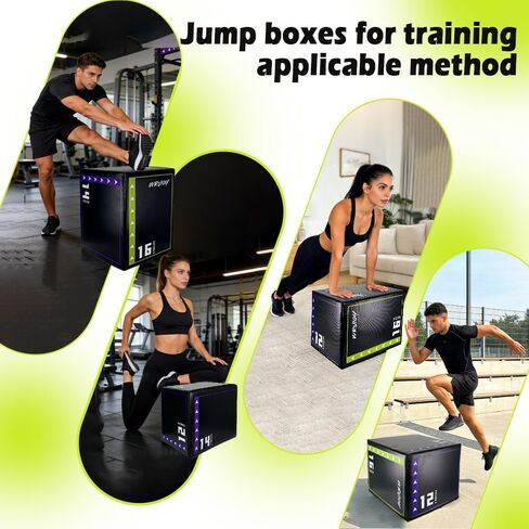 3-in-1 Exercise Box Jump Adjustable Heights Foam Box Jumps for Home Gym Step-Ups Training in Kuwait
