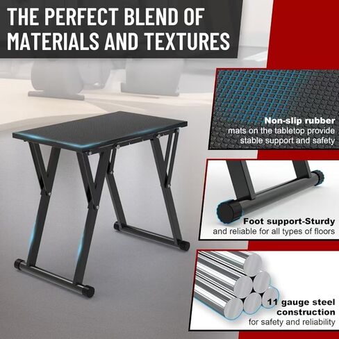 صندوق Plyometric فولاذي قابل للتعديل من GanFindX، ستة إعدادات للارتفاع 30.48 سم - 66.04 سم من الفولاذ Plyo Box Home Gym Jump Trainer للياقة البدنية وتمارين الرشاقة والقدرة على التحمل وتدريبات القوة in Kuwait