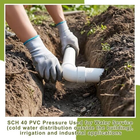 6 قطع من الأنابيب البلاستيكية مقاس 2 بوصة بطول 16.7 بوصة من أنابيب PVC الصناعية Sch40 باللون الأبيض للمنزل والحديقة والدفيئة والمزرعة وورش العمل ودرجة الأثاث (2 بوصة × 16.7 بوصة طول) in Kuwait