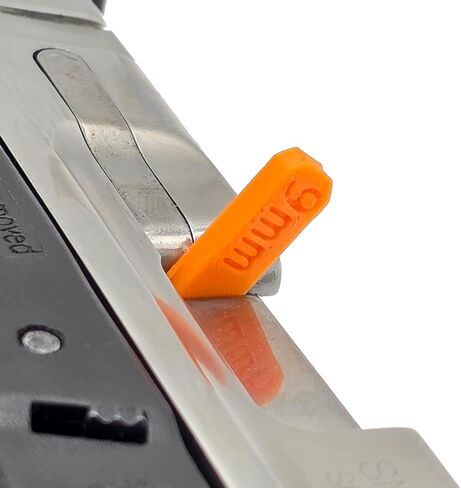 9mm Chamber Flags – 20 Pack Bulk Empty Chamber Safety Indicators for Handguns & Pistols – High Visibility 3D Printed Firearm Safety Flags for Range, Training & Storage – Made in USA in Kuwait