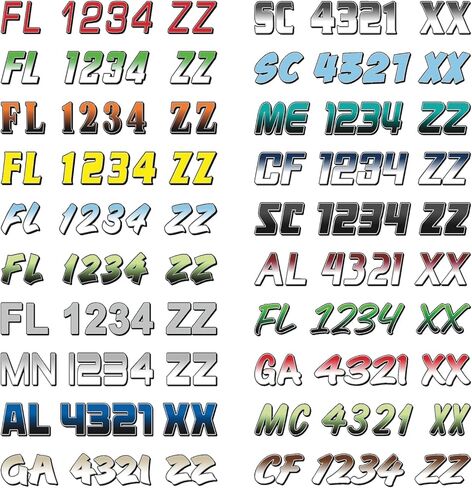 Custom Boat Registration Numbers & Letters / 2 Sets/Vinyl Marine Hull ID Stickers X2 GR in Kuwait