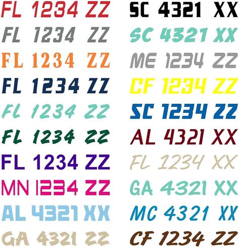 Custom Boat Registration Numbers & Letters / 2 Sets/Vinyl Marine Hull ID Stickers X2 GR in Saudi Arabia