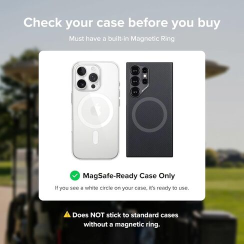 Luna's V2.5 Phone Holder Magnetic Golf Cart Mount, 110lb-Rated Magnetic Mount to Steel Bar on Golf Carts, Ball Joint Neck, GPS View Compatible, Anti-Rattle Designed for Phone Safety in Saudi Arabia