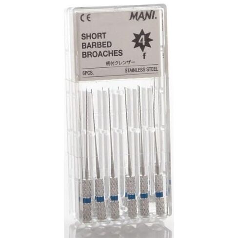 Mani 1508 Short Barbed Endodontic Dental Broaches #5 Medium 6/Pk in Kuwait