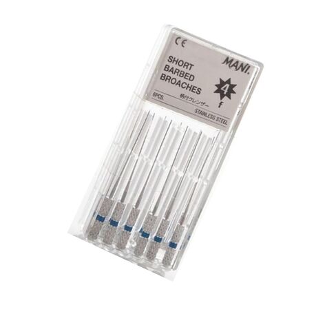 Mani 1508 Short Barbed Endodontic Dental Broaches #5 Medium 6/Pk in Kuwait