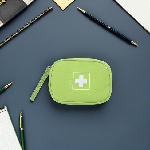 Portable Medicine Pouch with Handle, Mini Travel Medicine Storage Bag, Lightweight Emergency Medical Organizer for Outdoor Sports, Camping, and Home Use in Saudi Arabia