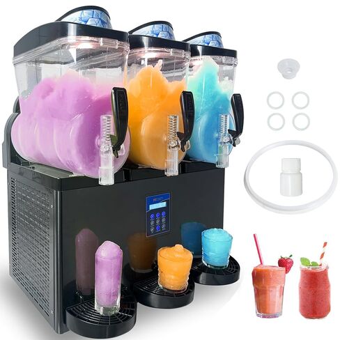 Commercial Slushy Machine, 30L (Dual 15L Tanks), Stainless Steel - Margarita Frozen Drink/Maker for Restaurants, Bars, Cafes in Saudi Arabia