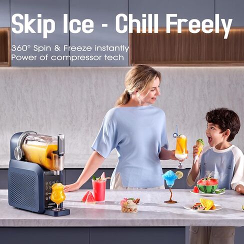 7-in-1 Slushie Machine for Home(88oz.),Slushy Maker with No Ice Needed, Auto-Clean,Frozen Drink,Margarita, Cocktail,Daiquiri,Frappe,Milkshake,and More Slush Smoothie(1 Pack) in Kuwait