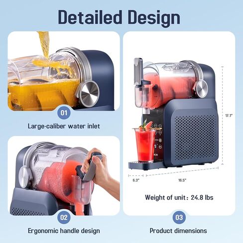 7-in-1 Slushie Machine for Home(88oz.),Slushy Maker with No Ice Needed, Auto-Clean,Frozen Drink,Margarita, Cocktail,Daiquiri,Frappe,Milkshake,and More Slush Smoothie(1 Pack) in Kuwait