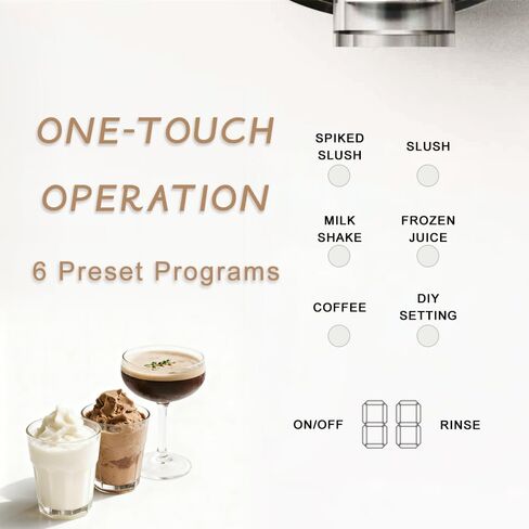 68 oz Slushie Machine ice cream maker for home – No Ice Needed, Self-Cleaning, 6 Preset Programs, Quiet Operation, for Margaritas, Frappés, Milkshakes & Soft Serve Ice Cream in Kuwait