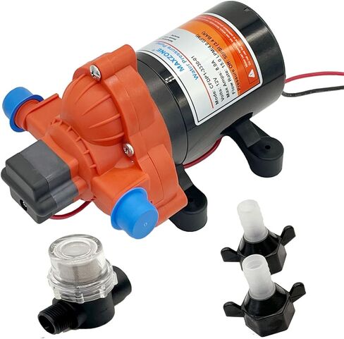 33-SERIES مضخة غشاء مياه 115 فولت، مضخة ضغط المياه الصناعية، 50 رطل لكل بوصة مربعة عند الطلب مضخة تحضير ذاتية مع قابس أمريكي للمطبخ والحمام RV Caravan Marine Yacht in Kuwait