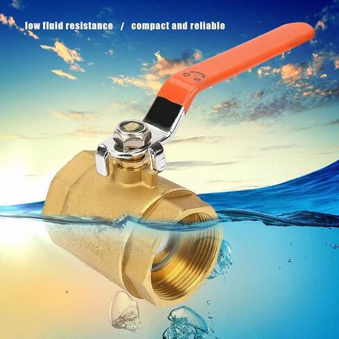 POCREATION Brass Valve, Compact Structure, Quick Open Close Valve, DN40 1.5 Inch for Water Oil Gas Systems in Saudi Arabia