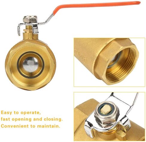 POCREATION Brass Valve, Compact Structure, Quick Open Close Valve, DN40 1.5 Inch for Water Oil Gas Systems in Saudi Arabia