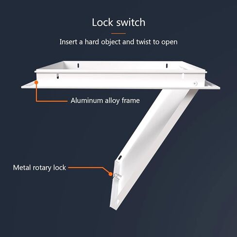 Secure Aluminum Access Panel with Lock - Insulated Floor Trap for Walls & Ceilings, Ideal for Attics, Hospitals, Schools & Hotels - Durable Inspection Hatch Solution in Kuwait