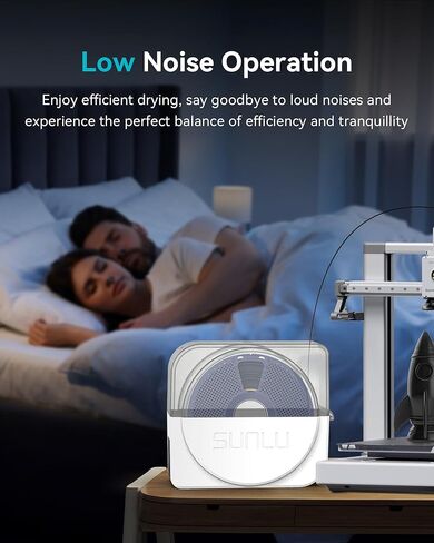 SUNLU Official Filament Dryer S1 Plus, Built-in Circulation Fan, Filament Dryer Box Storage Box for 3D Printer Filament 1.75 2.85 3.00, S1 Plus White in Kuwait