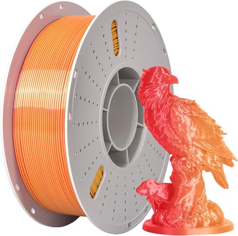 PINBALL Matte Rainbow PLA 3D Printer Filament 1.75mm Multi-Color Changing Filament 3D Printing PLA Filament Dimensional Accuracy +/- 0.02mm 1 KG Matte Rainbow in Saudi Arabia