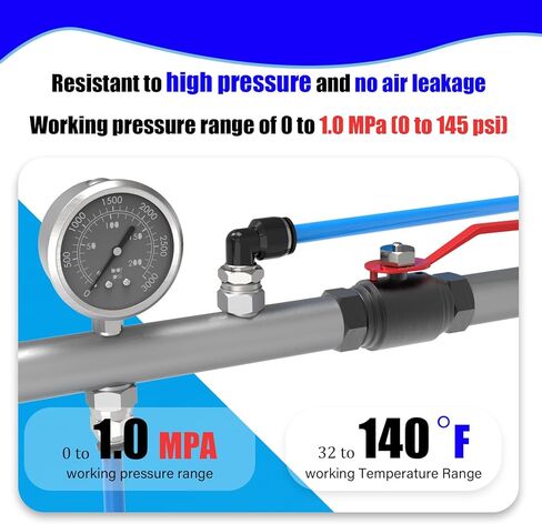 12 عبوة 1/4 بوصة OD أنبوب × 3/8 بوصة NPT خيط دفع الكوع لتوصيل التركيبات، ملحقات خرطوم هوائي سريع التوصيل للذكور in Kuwait