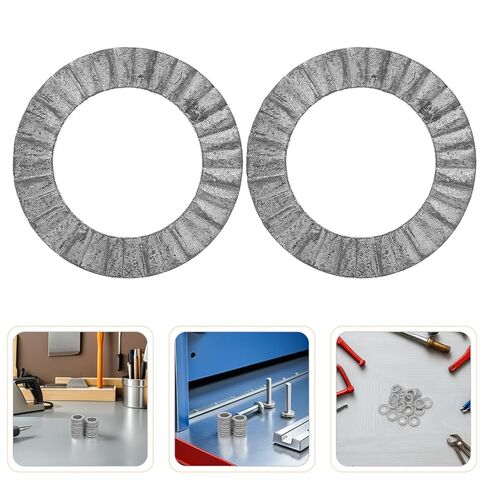 Garneck 30pcs Manganese Steel Wedge Locking Washers Double Stack Anti-loosening for Industrial Machinery Bolts Screws Noise Vibration Control Safety Washers in Kuwait