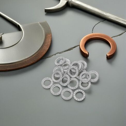 Garneck 30pcs Manganese Steel Wedge Locking Washers Double Stack Anti-loosening for Industrial Machinery Bolts Screws Noise Vibration Control Safety Washers in Kuwait