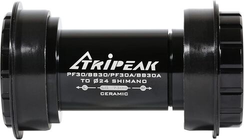 Press-Fit Bottom Bracket for PF30A (46mm) w/Ceramic Bearings for 24mm Shimano Hollowtech II Road/MTB Crankset, Compatible w/Cannondale Frame only in Kuwait