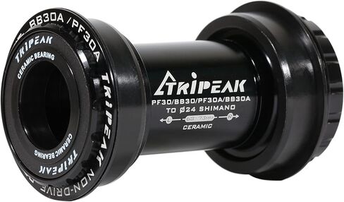 Press-Fit Bottom Bracket for PF30A (46mm) w/Ceramic Bearings for 24mm Shimano Hollowtech II Road/MTB Crankset, Compatible w/Cannondale Frame only in Kuwait