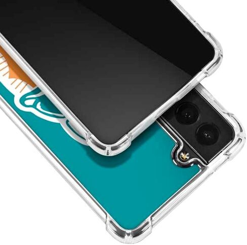 Skinit Clear Phone Case Compatible with Galaxy S21 5G - Officially Licensed NFL Miami Dolphins Retro Logo Design in Saudi Arabia
