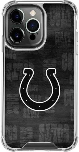 حافظة هاتف Skinit الشفافة متوافقة مع iPhone 15 Pro - تصميم أسود وأبيض مرخص رسميًا من NFL Indianapolis Colts in Saudi Arabia