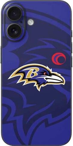 Skinit Decal Phone Skin Compatible with iPhone 17 - Officially Licensed NFL Baltimore Ravens Double Vision Design in Saudi Arabia