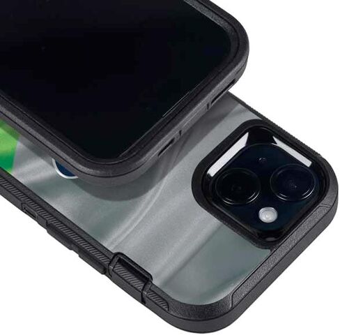 غلاف هاتف من Skinit متوافق مع OtterBox Defender iPhone 15 - تصميم NFL Seattle Seahawks المرخص رسميًا in Saudi Arabia
