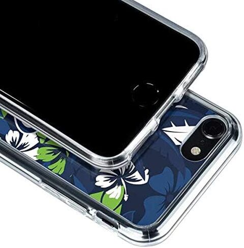 Skinit Clear Phone Case Compatible with iPhone SE (2nd & 3rd Gen) - Officially Licensed NFL Seattle Seahawks Tropical Print Design in Saudi Arabia