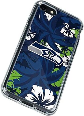 Skinit Clear Phone Case Compatible with iPhone SE (2nd & 3rd Gen) - Officially Licensed NFL Seattle Seahawks Tropical Print Design in Saudi Arabia