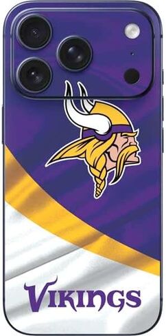 Skinit Decal Phone Skin Compatible with iPhone 17 Pro - Officially Licensed NFL Minnesota Vikings Double Vision Design in Saudi Arabia