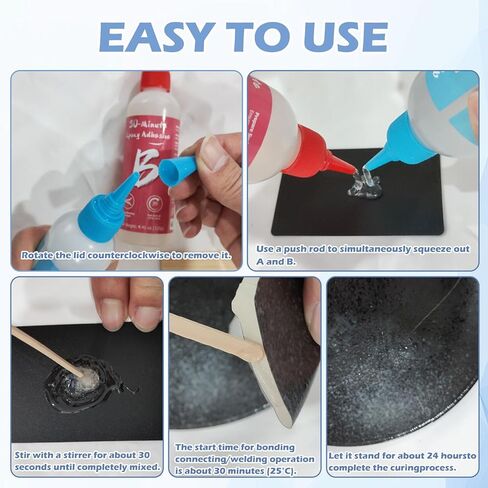 غراء إيبوكسي لمدة 30 دقيقة، 8.8 أونصة، مواد لاصقة إيبوكسي شفافة قوية ومتينة، إصلاح سريع، 2 جزء من غراء إيبوكسي علاج سريع شفاف للمعادن والخشب والبلاستيك والزجاج والسيراميك in Kuwait