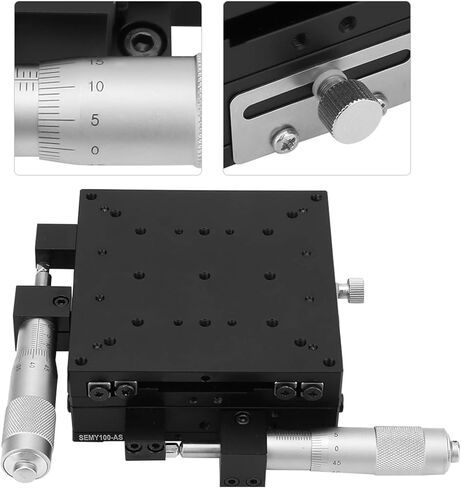Kikumi Linear Steps - XY Micrometer, Manual Fine Tuning, Cross Valley Accuracy, Linear Steps 100 x 100 x 40 mm in Kuwait