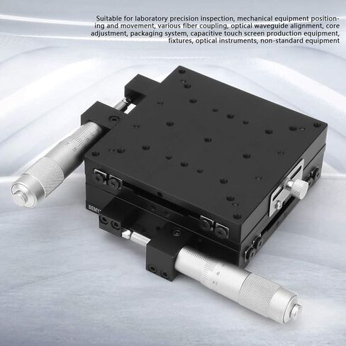 Kikumi Linear Steps - XY Micrometer, Manual Fine Tuning, Cross Valley Accuracy, Linear Steps 100 x 100 x 40 mm in Kuwait