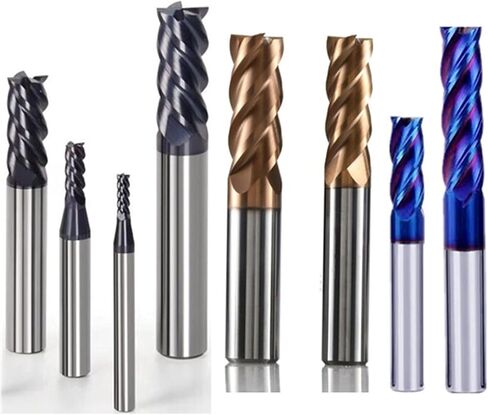 End Mill Sets 4 Flutes HRC50° HRC55° HRC65° Spiral End Mill CNC Router Bit 1mm to 20mm 4F End Mill for Wood Aluminum Steel Titanium in Kuwait